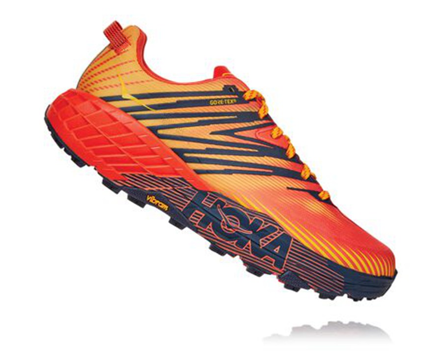 Trail Shoes Mens - Hoka One One Speedgoat 4 GORE-TEX - Red - FHBGNZO-94